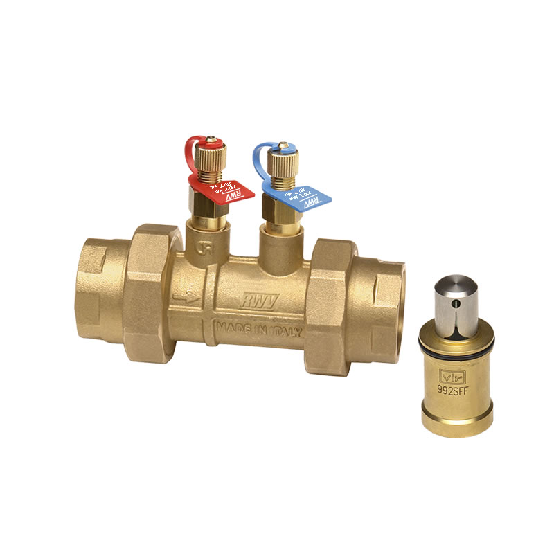9907T series Straight DZR Brass Automatic Balancing Valve Red White