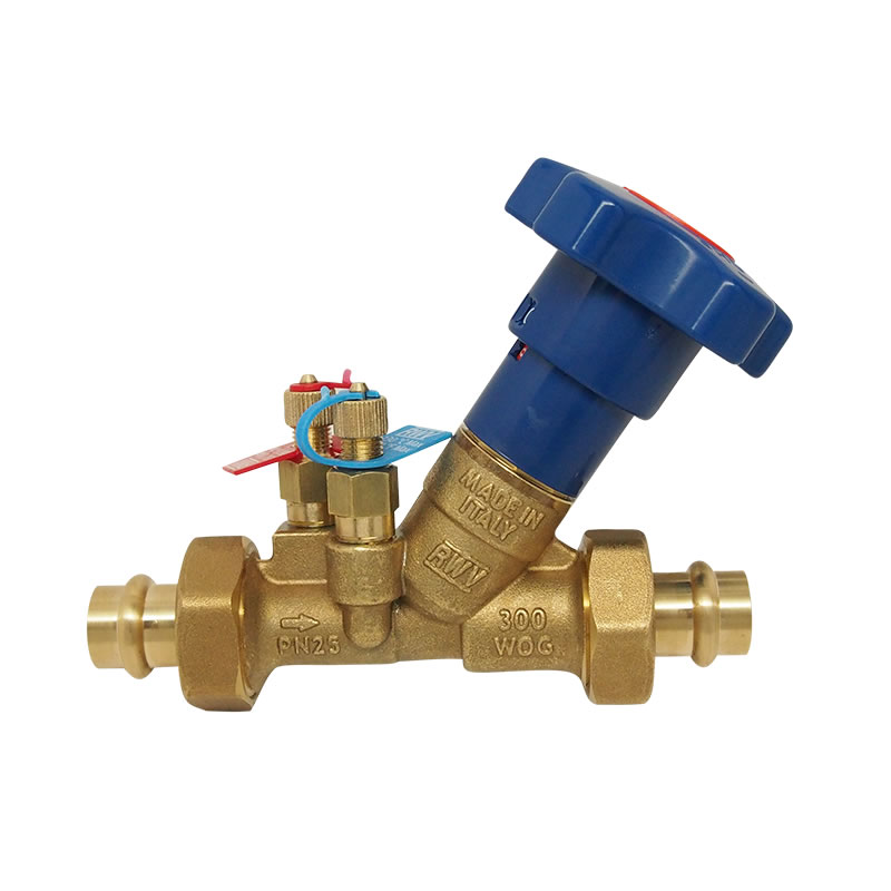 9517T DZR Brass Fixed Orifice Static Balancing Valve Red White Valve