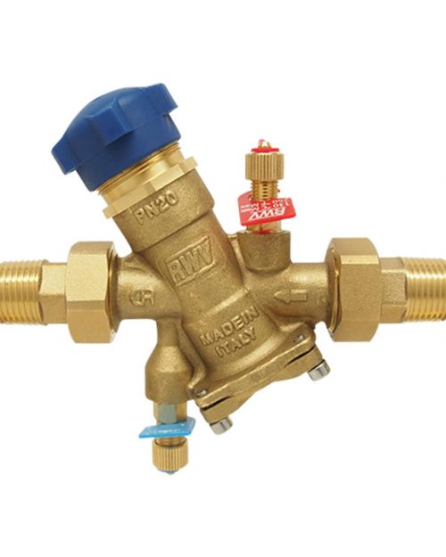 9907T series Straight DZR Brass Automatic Balancing Valve RedWhite