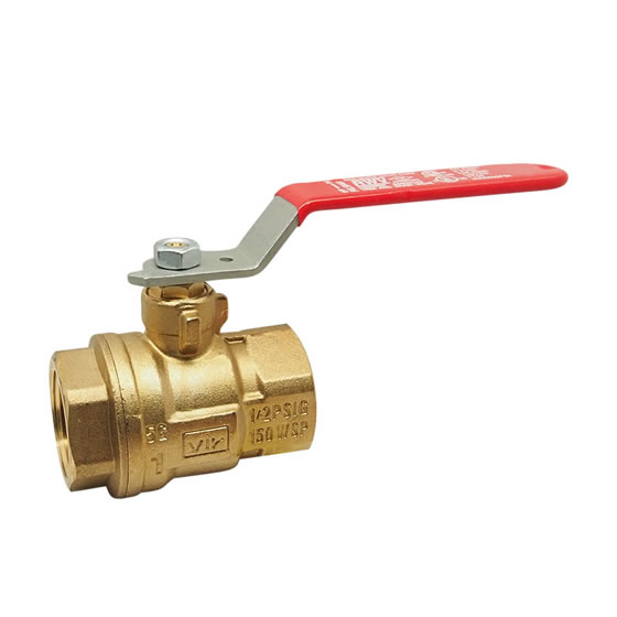 5044f Brass Full Port Ball Valve Red White Valve Corp